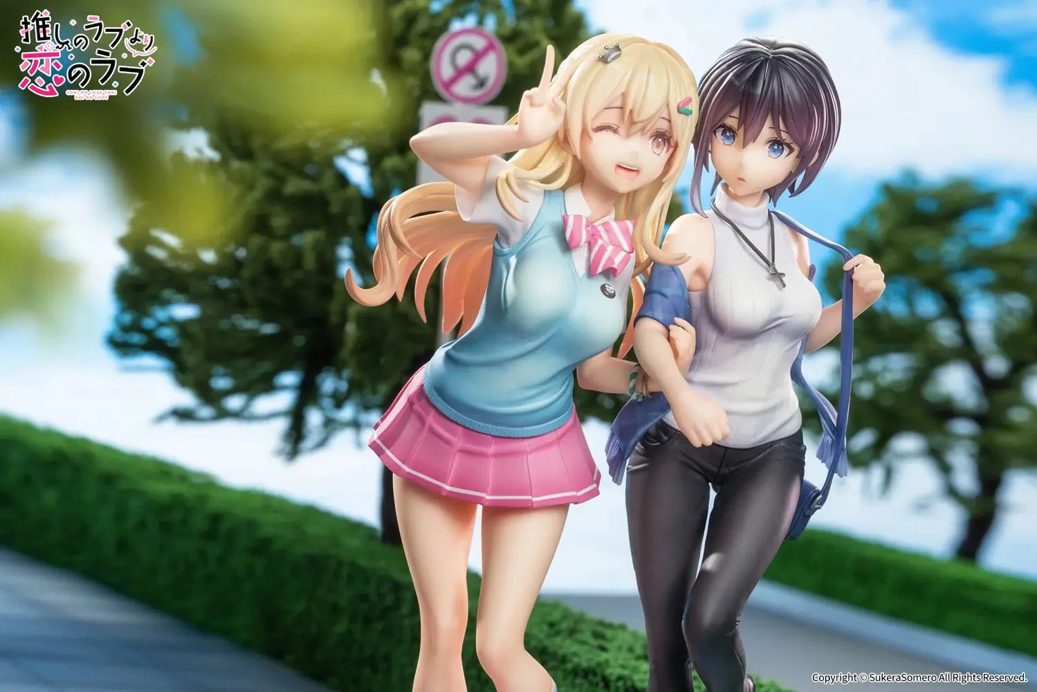 [Pre-order] OshiRabu Waifus Over Husbandos - Ren Furutachi & Akuru Hayahoshi Set of Two  1/7 Scale Figure APEX - Image 7