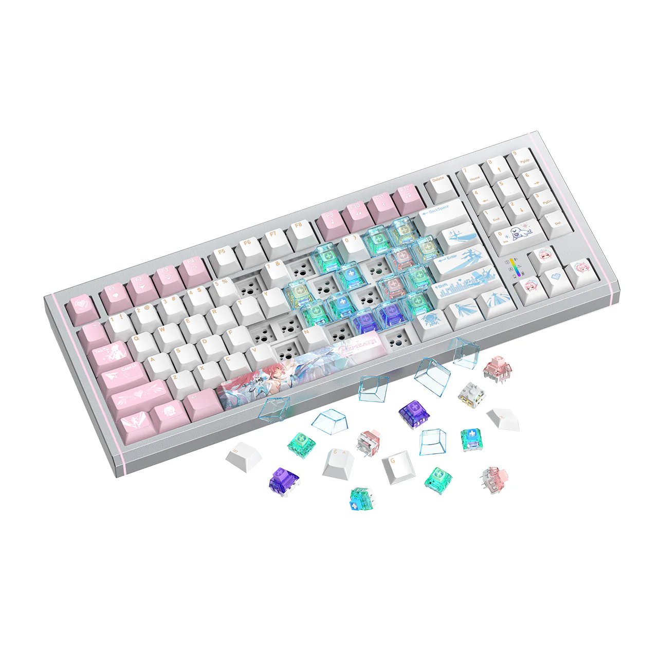 [Pre-order] Wuthering Waves - Aemeath Snowfluff Whispers Themed Keyboard KURO GAMES - Image 8
